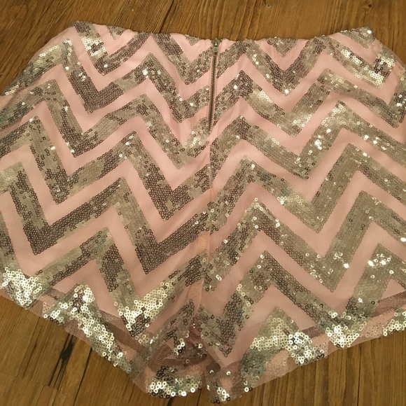 Pink and silver sequin hot shorts NYE ready! - Picture 2 of 2